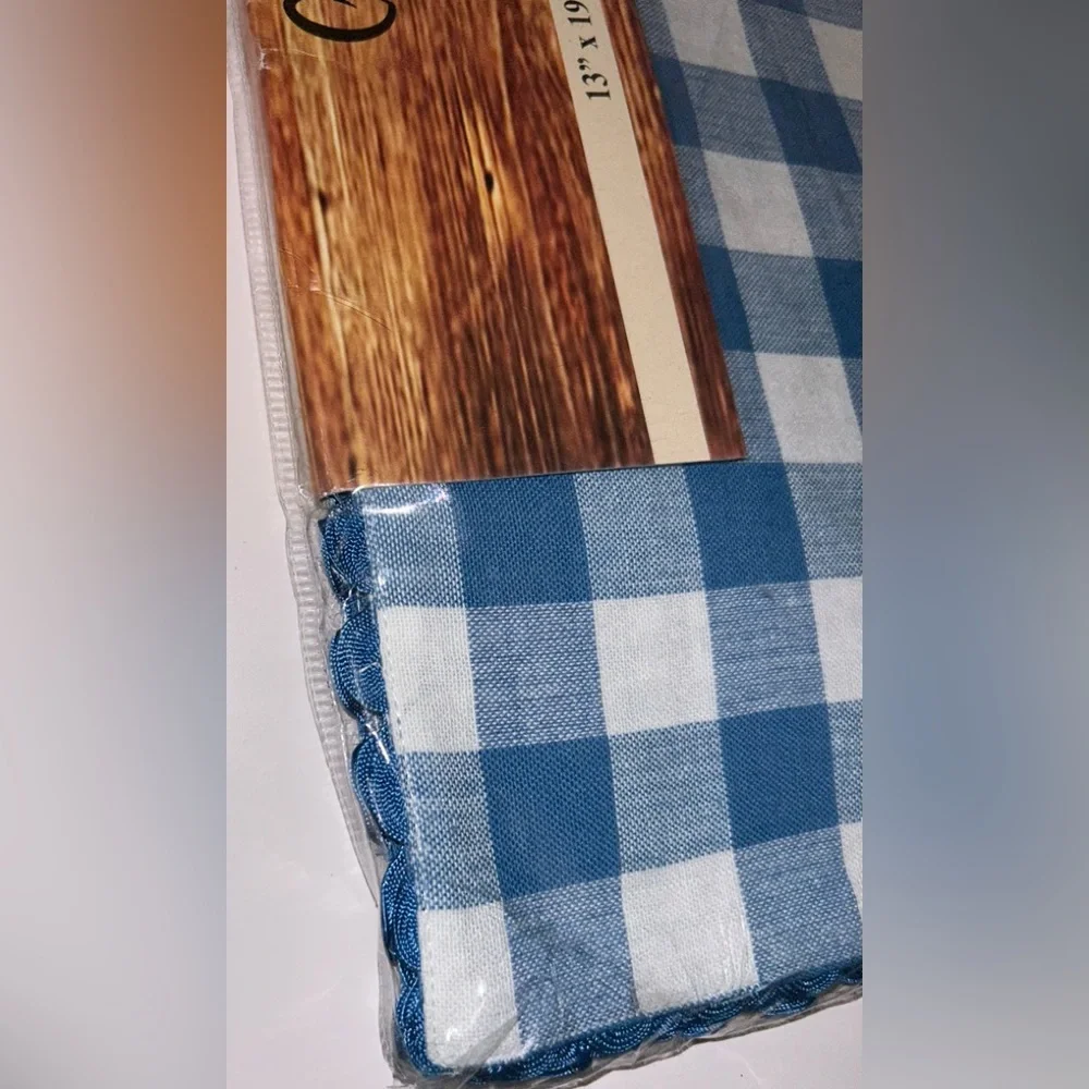 Cottage Check 13”x19” 4-Pk Placemat (2-Sided Design) 100% Cotton/Buffalo Print